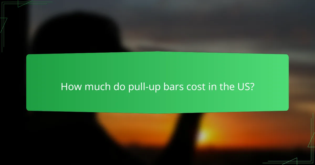 How much do pull-up bars cost in the US?