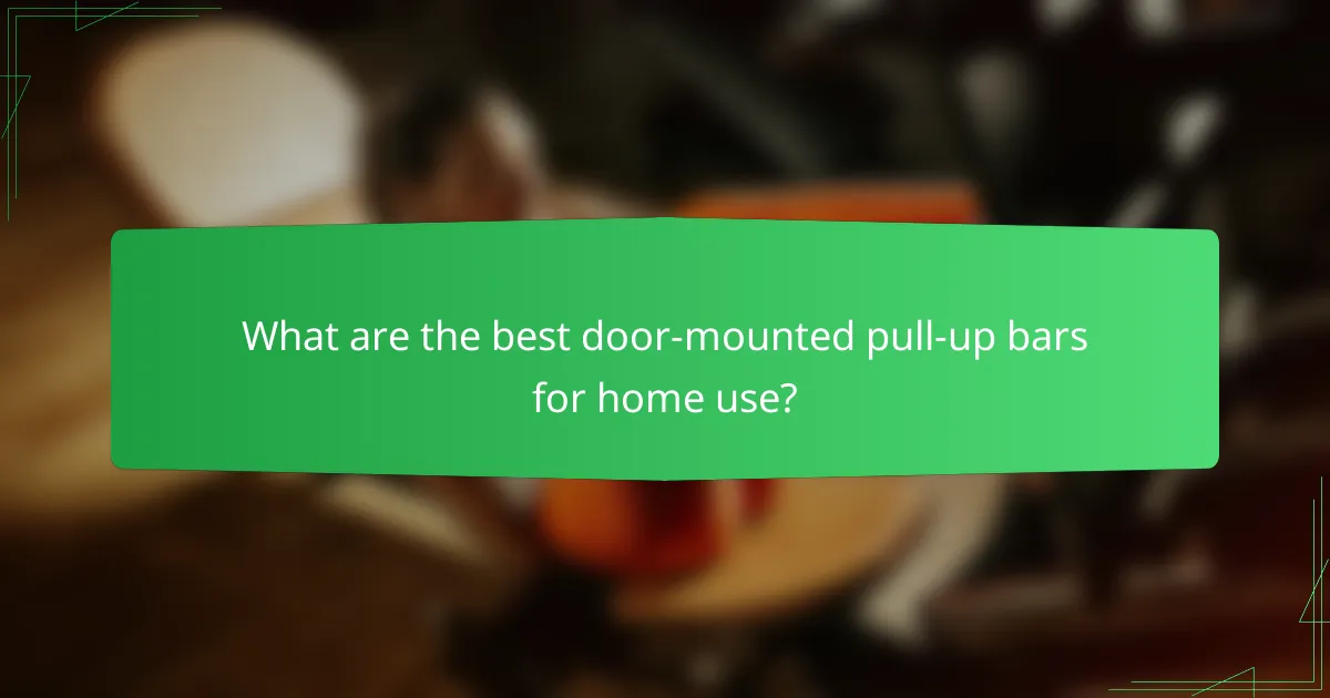 What are the best door-mounted pull-up bars for home use?