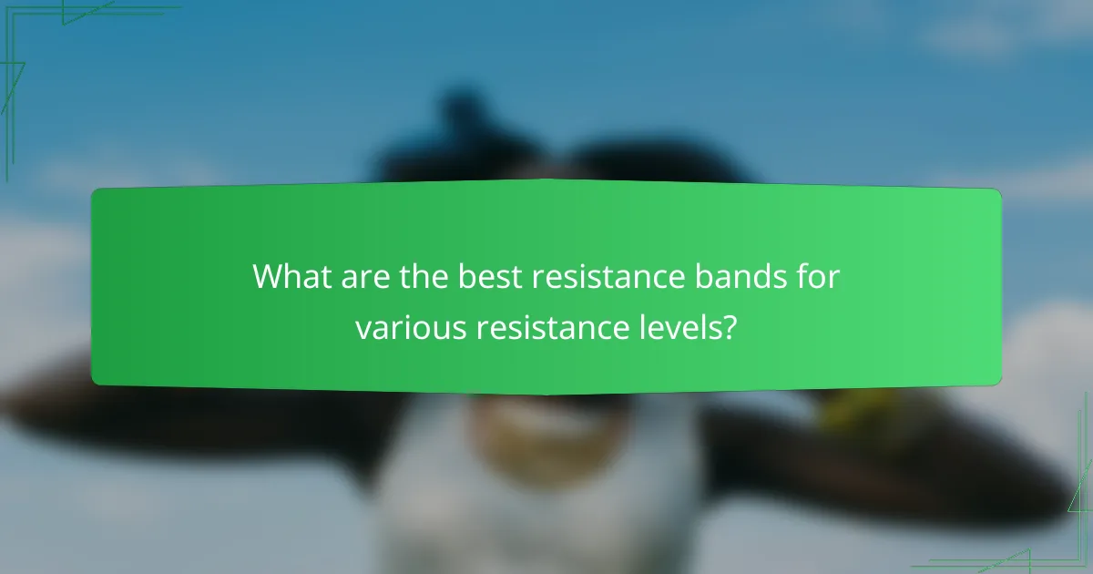 What are the best resistance bands for various resistance levels?