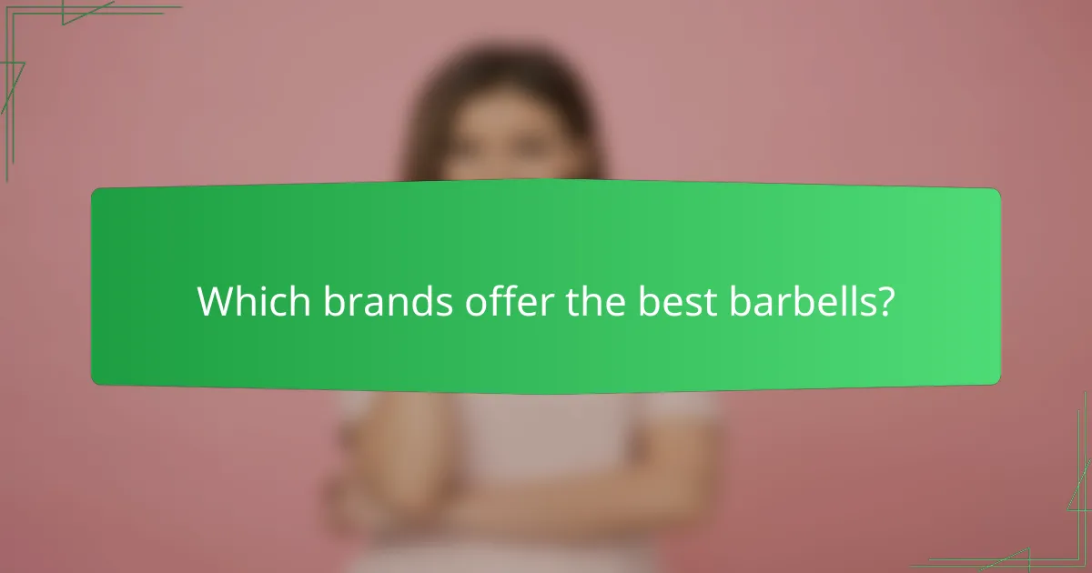 Which brands offer the best barbells?